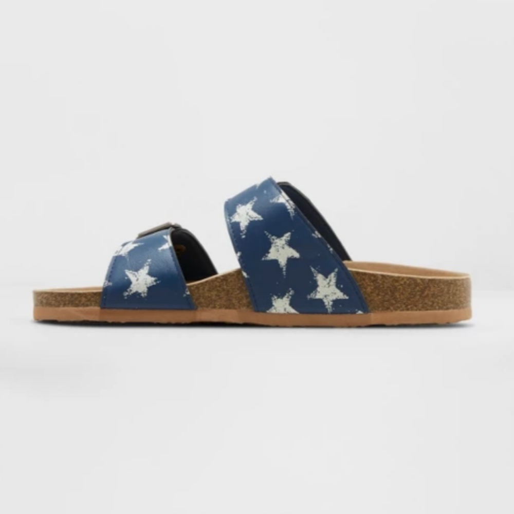 Mad Love Keava Footbed Sandal - Navy Stars - Picture 3 of 3